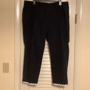 𝅺TALBOTS SLIM CROPPED  NAVY BLUE WOMAN COTTON PANTS SIZE US 16​​